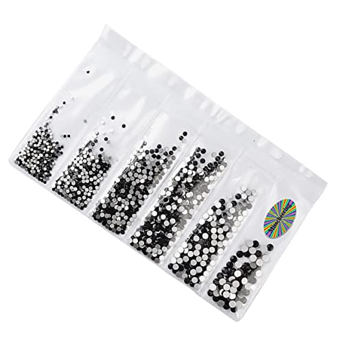 WOFASHPURET 1364 Stück Nail Art Strasssteine Glitzernde Dekoration für DIY Maniküre Schwarz für Kreative Nageldesigns WOFASHPURET 1364 Stück Nail Art Strasssteine Glitzernde Dekoration für DIY Maniküre Schwarz für Kreative Nageldesigns von WOFASHPURET