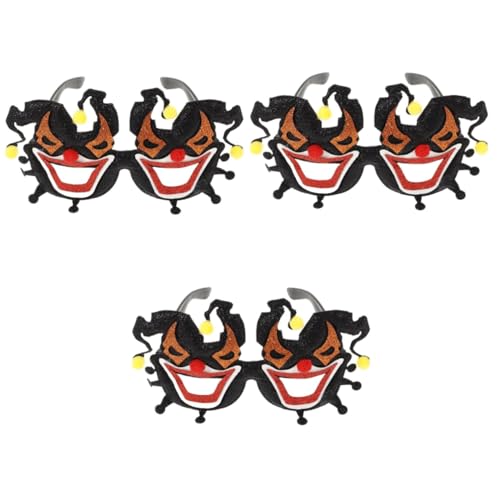 WOFASHPURET 3 Paare Halloween-Brille Skelett-Geist-Brille Halloween Brillengestell Kostümbrille party zubehör partyzubehör lustige Festival-Requisitenbrille Festival-Prop-Brille Papier von WOFASHPURET