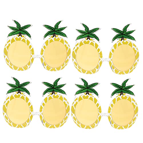 WOFASHPURET 4 Paare Lustige Brille Mit Ananas Sonnenbrillen-requisiten Obst Ananas-party- Gläser Runde Für Damen Masse Lustige Rave Ac von WOFASHPURET