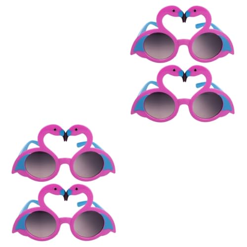 WOFASHPURET 4 Stück Cosplay Partybrille Partybrille Flamingobrille Lustige Brille von WOFASHPURET