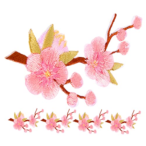 WOFASHPURET 5 Stück Aufnäher Zum Aufnähen Von Blumen Für Kleidung Traditionelle Pfirsich Mädchen Heißstickerei Mädchenhafte Bestickte Applikation Pflaumenblüten Applikation WOFASHPURET 5 Stück Aufnäher Zum Aufnähen Von Blumen Für Kleidung Traditionelle Pfirsich Mädchen Heißstickerei Mädchenhafte Bestickte Applikation Pflaumenblüten Applikation von WOFASHPURET