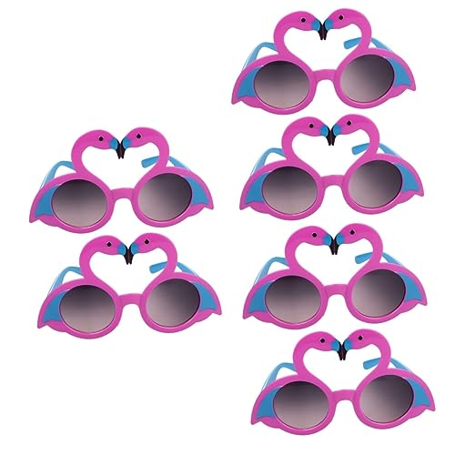 WOFASHPURET 6 Stück Partybrille Cosplay Partybrille Lustige Brille Flamingobrille von WOFASHPURET