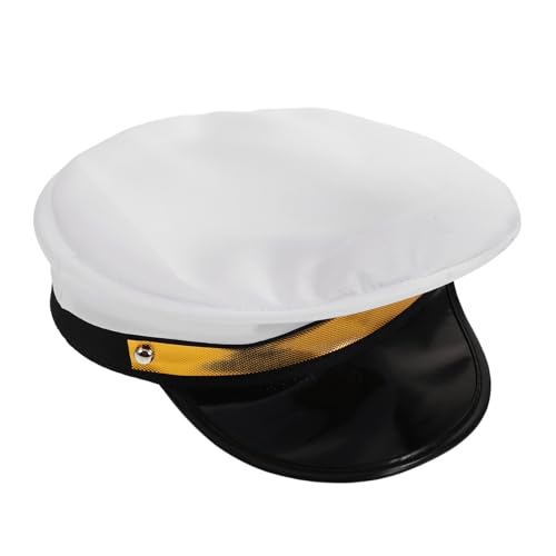 WOFASHPURET Kapitänsmütze für Cosplay Cosplay-Kappe Matrosenkostüm für Damen Matrosen-Tanzmütze Leistung Hüte für Cosplay Kostümparty-Kapitänshut Stoff WOFASHPURET Kapitänsmütze für Cosplay Cosplay-Kappe Matrosenkostüm für Damen Matrosen-Tanzmütze Leistung Hüte für Cosplay Kostümparty-Kapitänshut Stoff von WOFASHPURET