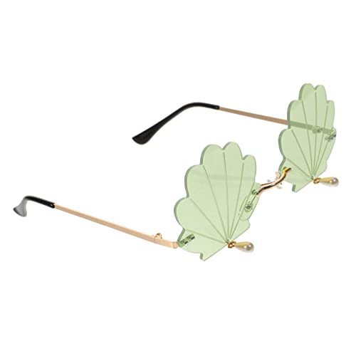 WOFASHPURET Muschel-anhänger-brille Neuartige Sonnenbrille Lustig Retro-sonnenbrille Gläser Spaß Trendy Strand Tropische Sonnenbrille Hawaiianische Partybrille Stk Green WOFASHPURET Muschel-anhänger-brille Neuartige Sonnenbrille Lustig Retro-sonnenbrille Gläser Spaß Trendy Strand Tropische Sonnenbrille Hawaiianische Partybrille Stk Green von WOFASHPURET