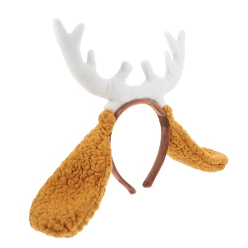 WOFASHPURET Party-Kopfbedeckung Hirschgeweih Stirnbänder Kopfschmuck aus Geweih Stirnband mit Welpenohren Kopfschmuck aus Hirschhorn Cartoon-Haar-Accessoires Plastik WOFASHPURET Party-Kopfbedeckung Hirschgeweih Stirnbänder Kopfschmuck aus Geweih Stirnband mit Welpenohren Kopfschmuck aus Hirschhorn Cartoon-Haar-Accessoires Plastik von WOFASHPURET