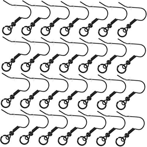 WOFASHPURET Schwarze Ohrhaken Für DIY Schmuckherstellung Ohrhängern Zubehör Dangle Hooks Für Ohrringe Bastelbedarf Für Schmuckliebhaber Und Kreative von WOFASHPURET