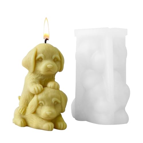 3D Silikonform Kerzenform - Weihnachten Silikonform Welpen Silikonformen Kerzenhalter Gießformen D-IY Fondant Formen Schokoladenform Gießformen Geschenke von WOGXN