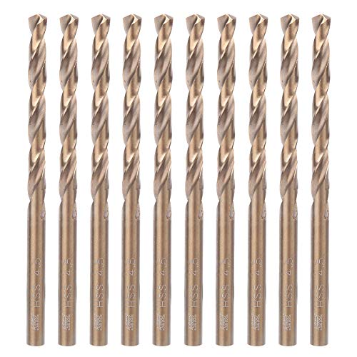 HSS-Spiralbohrer in Spirallänge mit geradem Schaft, robust, zum Bohren für Gusseisen, wärmebehandelten Stahl, Edelstahl und andere harte (4.5mm 10 pieces per box/fully ground 4341) von WOHPNLE