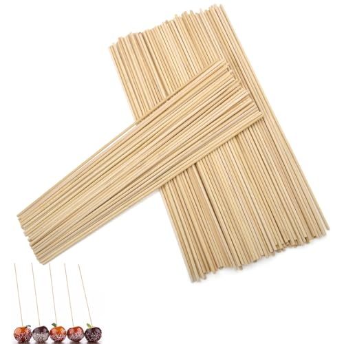 200 Stück Zuckerwatte Stäbe 300mm x 3mm Holzstäbchen zum Basteln Bambusstäbe Eisstiele Holzstäbe Kandiszucker Sticks Bastel Holzstäbe Rundholz für DIY Projekte & Handwerkskunst von WOKICOR