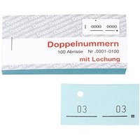 WOLF & APPENZELLER Doppelnummernblöcke 01-100, 101-200, 201-300, 301-400, 401-500, blau, 5 Blöcke von WOLF & APPENZELLER