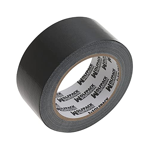 Amerikanisches Klebeband "Muscle", Schwarz, 48 mm x 25 m, sehr robust, versiegeln, reparieren, verbinden, befestigen, befestigen, verpacken. von WOLFPACK