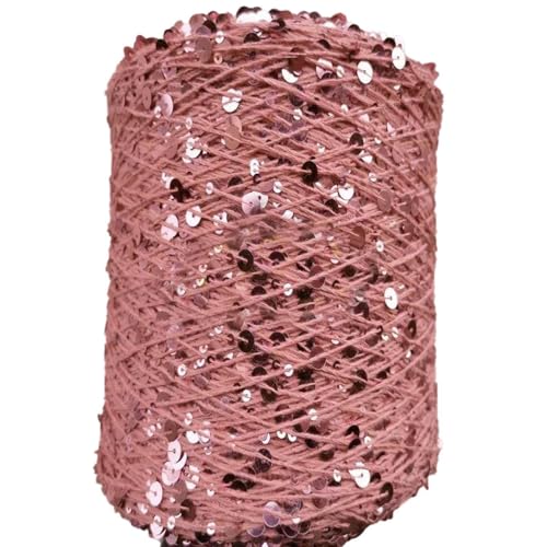 50g / ca. 140 Meter Pailletten Baumwolle Strickgarne Pailletten Glitter Häkelgarn Handwerk Faden für DIY Sparkle Garn 4PCS WOL830 von WOLTHID