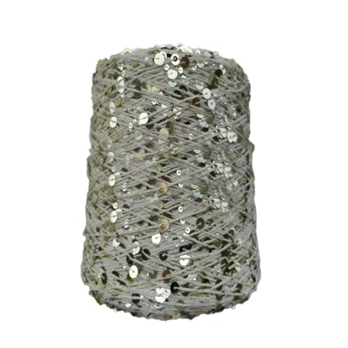 50g / ca. 140 Meter Pailletten Baumwolle Strickgarne Pailletten Glitzer Häkelgarn Handwerk Faden für DIY Sparkle Garn 1 STÜCKE WOL129 von WOLTHID