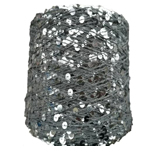 50g / ca. 140 Meter Pailletten Baumwolle Strickgarne Pailletten Glitzer Häkelgarn Handwerk Faden für DIY Sparkle Garn 1 STÜCKE WOL533 von WOLTHID