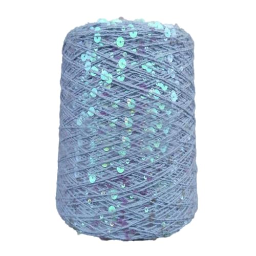 50g / ca. 140 Meter Pailletten Baumwolle Strickgarne Pailletten Glitzer Häkelgarn Handwerk Faden für DIY Sparkle Garn 1 STÜCKE WOL924 von WOLTHID