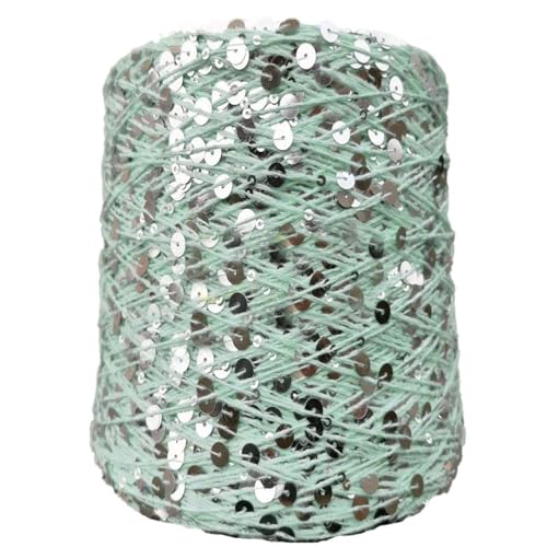 50g / ca. 140 Meter Pailletten Baumwolle Strickgarne Pailletten Glitzer Häkelgarn Handwerk Faden für DIY Sparkle Garn 4PCS WOL048 von WOLTHID