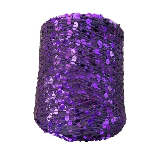 50g / ca. 140 Meter Pailletten Baumwolle Strickgarne Pailletten Glitzer Häkelgarn Handwerk Faden für DIY Sparkle Garn 4PCS WOL820 von WOLTHID