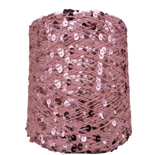 50g / ca. 140 Meter Pailletten Baumwolle Strickgarne Pailletten Glitzer Häkelgarn Handwerk Faden für DIY Sparkle Garn 4PCS WOL825 von WOLTHID