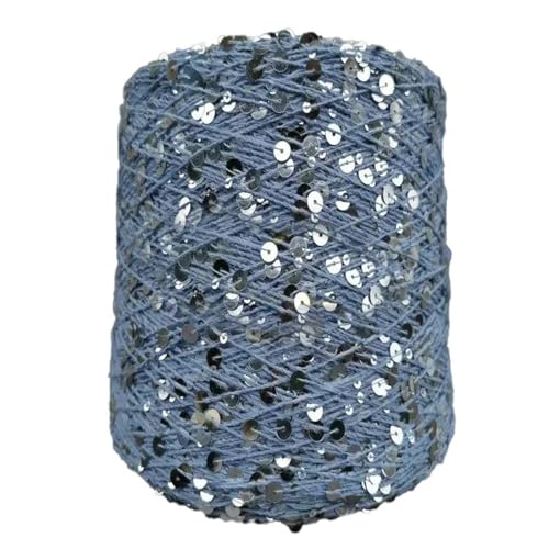 50g / ca. 140 Meter Pailletten Baumwolle Strickgarne Pailletten Glitzer Häkelgarn Handwerk Faden für DIY Sparkle Garn 4PCS WOL843 von WOLTHID