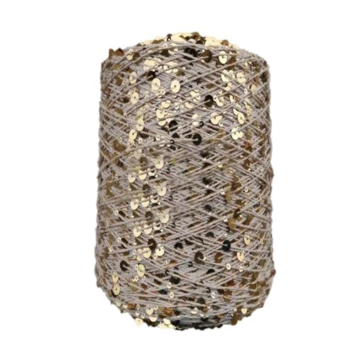 50g / ca. 140 Meter Pailletten Baumwolle Strickgarne Pailletten Glitzer häkeln Garn Handwerk Faden für DIY Sparkle Garn 1 STÜCKE WOL246 von WOLTHID