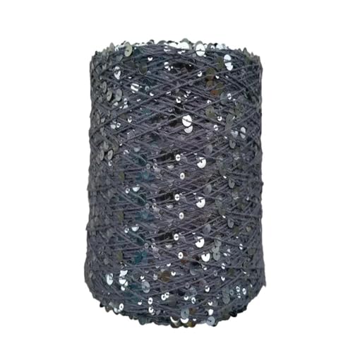 50g / ca. 140 Meter Pailletten Baumwolle Strickgarne Pailletten Glitzer häkeln Garn Handwerk Faden für DIY Sparkle Garn 1 STÜCKE WOL627 von WOLTHID