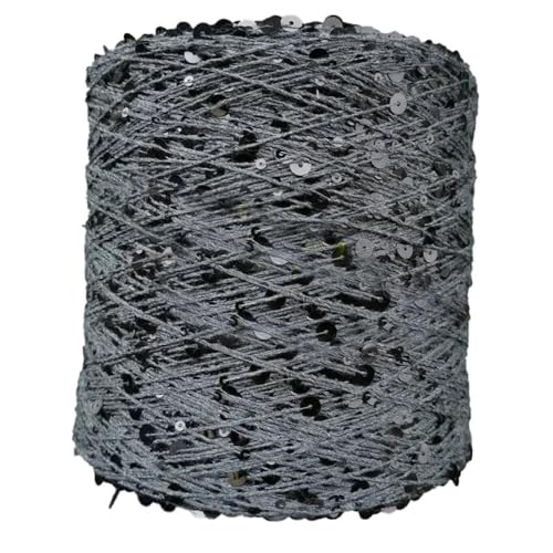 50g / ca. 140 Meter Pailletten Baumwolle Strickgarne Pailletten Glitzer häkeln Garn Handwerk Faden für DIY Sparkle Garn 1 STÜCKE WOL734 von WOLTHID