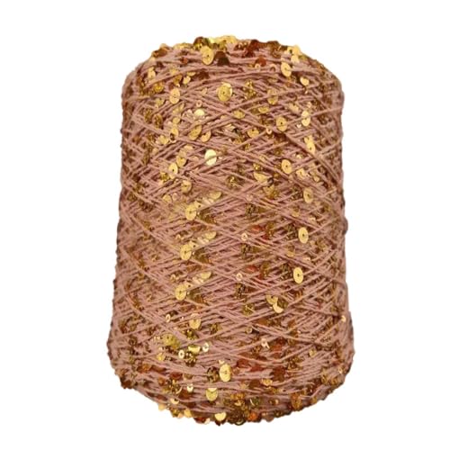 50g / ca. 140 Meter Pailletten Baumwolle Strickgarne Pailletten Glitzer häkeln Garn Handwerk Faden für DIY Sparkle Garn 2PCS WOL612 von WOLTHID