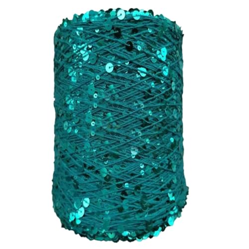 50g / ca. 140 Meter Pailletten Baumwolle Strickgarne Pailletten Glitzer häkeln Garn Handwerk Faden für DIY Sparkle Garn 4PCS WOL026 von WOLTHID