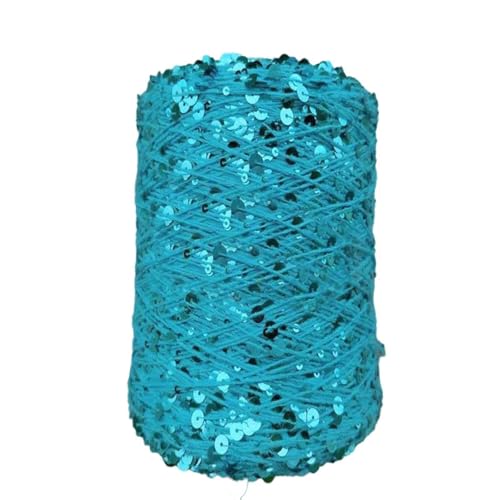 50g / ca. 140 Meter Pailletten Baumwolle Strickgarne Pailletten Glitzer häkeln Garn Handwerk Faden für DIY Sparkle Garn 4PCS WOL028 von WOLTHID