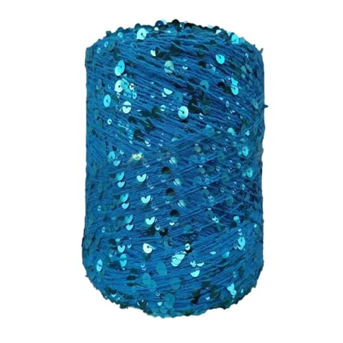 50g / ca. 140 Meter Pailletten Baumwolle Strickgarne Pailletten Glitzer häkeln Garn Handwerk Faden für DIY Sparkle Garn 4PCS WOL721 von WOLTHID