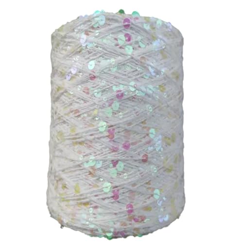 Baumwolle Garne 50G funkelndes Garn häkeln Saiten Pailletten Glitzer Garn für DIY Stich Zubehör Stoffpuppe Kleidung 4PCS WOL558 von WOLTHID