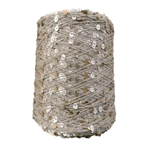 Baumwolle Strickgarn 50g/Stück Bling Bling Pailletten Dekoratives Garn Laser Pailletten DIY Kleidungsstück Zubehör 1PCS WOL216 von WOLTHID