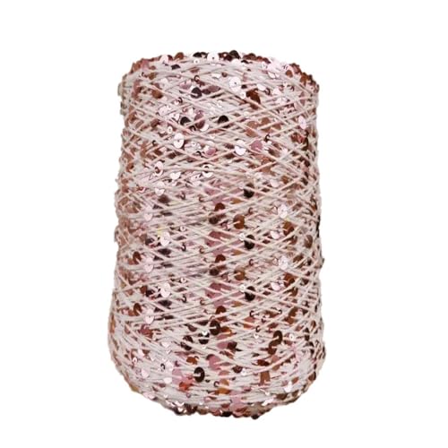 Baumwolle Strickgarn 50g/Stück Bling Bling Pailletten Dekoratives Garn Laser Pailletten DIY Kleidungsstück Zubehör 2PCS WOL013 von WOLTHID