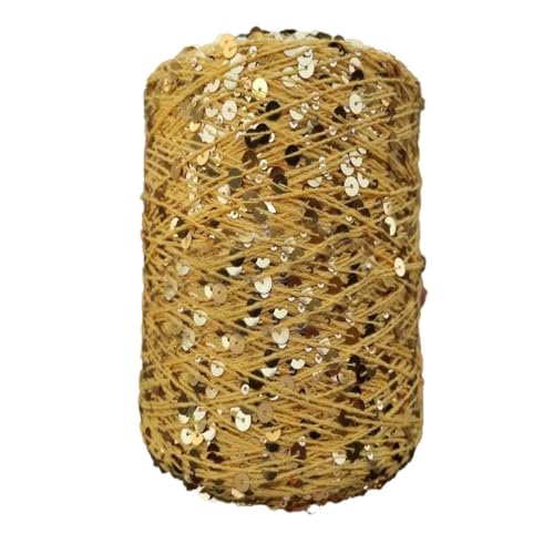 Baumwolle Strickgarn 50g/Stück Bling Bling Pailletten Dekoratives Garn Laser Pailletten DIY Kleidungsstück Zubehör 2PCS WOL041 von WOLTHID