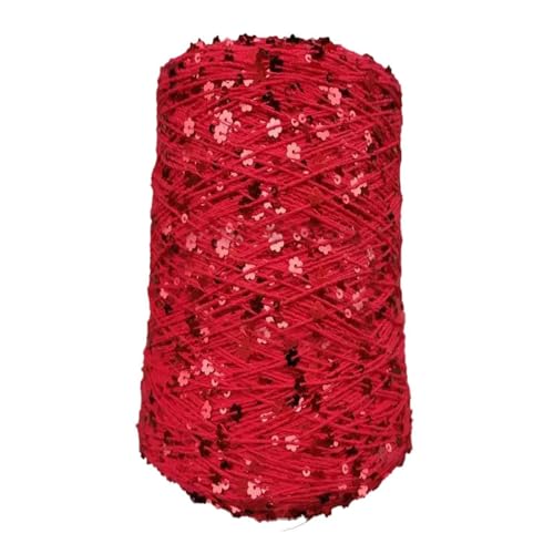 Baumwolle Strickgarn 50g/Stück Bling Bling Pailletten Dekoratives Garn Laser Pailletten DIY Kleidungsstück Zubehör 2PCS WOL339 von WOLTHID