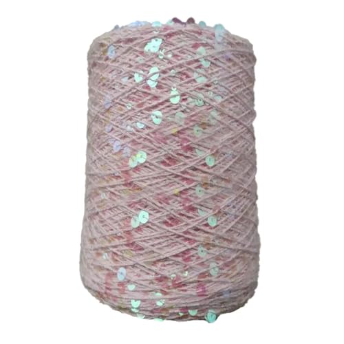 Baumwolle Strickgarn 50g/Stück Bling Bling Pailletten Dekoratives Garn Laser Pailletten DIY Kleidungsstück Zubehör 2PCS WOL342 von WOLTHID