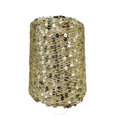 Baumwolle Strickgarn 50g/Stück Bling Bling Pailletten Dekoratives Garn Laser Pailletten DIY Kleidungsstück Zubehör 2PCS WOL552 von WOLTHID