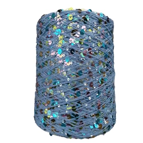 Baumwollgarne 50G funkelndes Garn häkeln Saiten Pailletten Glitzergarn für DIY Stich Zubehör Stoffpuppe Kleidung 1 STÜCKE WOL557 von WOLTHID