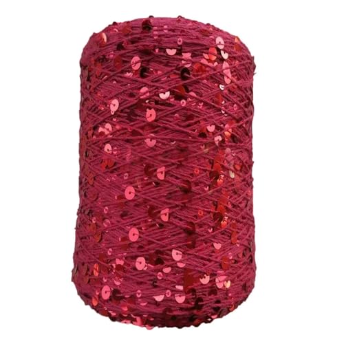 Baumwollgarne 50G funkelndes Garn häkeln Saiten Pailletten Glitzergarn für DIY Stich Zubehör Stoffpuppe Kleidung 4PCS WOL951 von WOLTHID