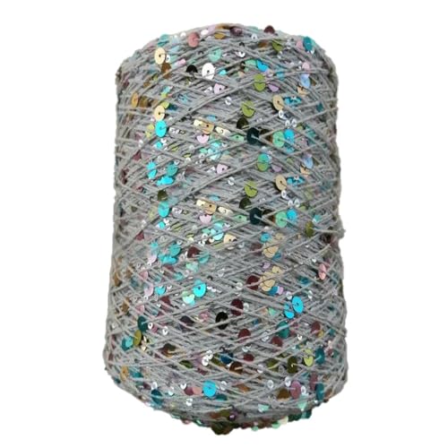 Baumwollgarne 50G funkelndes Garn häkeln Strings Pailletten Glitzergarn für DIY Stich Zubehör Stoffpuppe Kleidung 1 STÜCKE WOL950 von WOLTHID