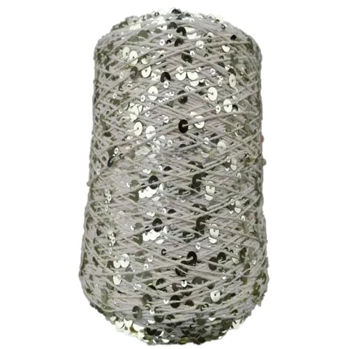 Baumwollgarne 50G funkelndes Garn häkeln Strings Pailletten Glitzergarn für DIY Stich Zubehör Stoffpuppe Kleidung 2 STÜCKE WOL440 von WOLTHID