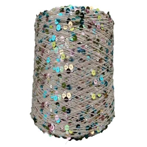 Baumwollgarne 50G funkelndes Garn häkeln Strings Pailletten Glitzergarn für DIY Stich Zubehör Stoffpuppe Kleidung 2PCS WOL656 von WOLTHID