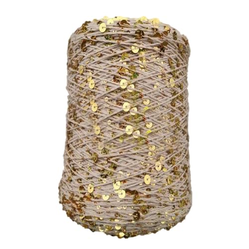 Baumwollgarne 50G funkelndes Garn häkeln Strings Pailletten Glitzergarn für DIY Stichzubehör Stoffpuppe Kleidung 1 STÜCKE WOL631 von WOLTHID