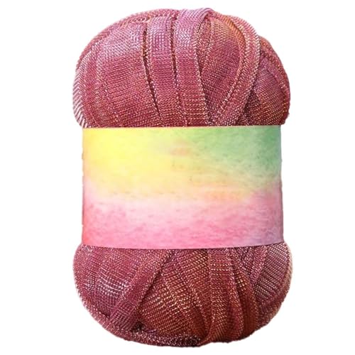 Gradient Yarn Häkelgarn T-Shirt Garn glänzendes Garn Einfaches Strickgarn zum Häkeln Strickgarn für DIY Handarbeit 4PCS S34 von WOLTHID