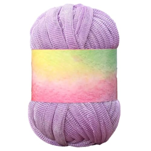 Knitting Crochet Yarn Häkelgarn T-Shirt Garn glänzendes Garn Einfaches Strickgarn zum Häkeln Strickgarn für DIY Handwerk 4PCS S41 von WOLTHID