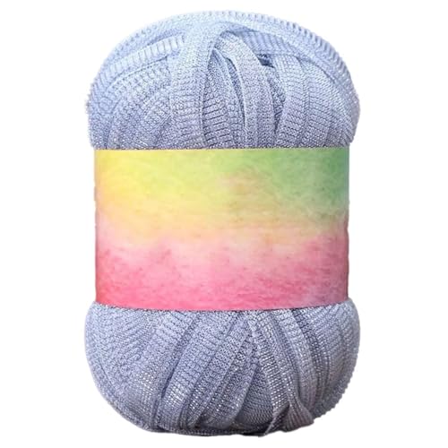 Ribbon Yarn Häkelgarn T-Shirt Garn glänzendes Garn Einfaches Strickgarn zum Häkeln Strickgarn für DIY Handarbeit 1PCS S22 von WOLTHID