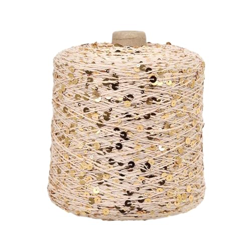 Sparkle Metallic Garne 50g Pailletten Baumwollgarn zum Häkeln für Stricken Weben DIY Handwerk Zubehör 2PCS WOL239 von WOLTHID