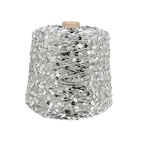 Sparkle Metallic Garne 50g Pailletten Baumwollgarn zum Häkeln für Stricken Weben DIY Handwerk Zubehör 2PCS WOL549 von WOLTHID