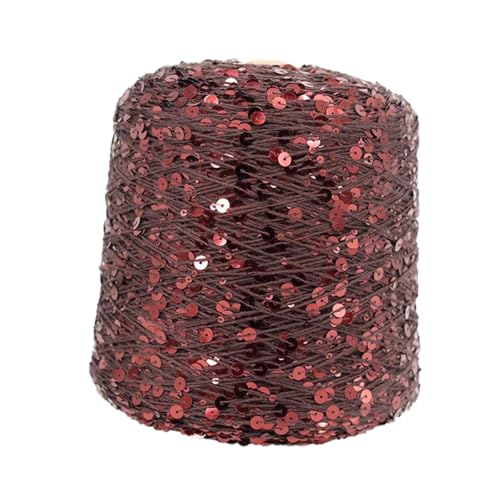 Sparkle Metallic Yarns 50g Pailletten Baumwollgarn zum Häkeln für Stricken Weben DIY Handwerk Zubehör 1PCS WOL148 von WOLTHID