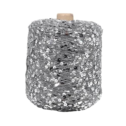 Sparkle Metallic Yarns 50g Pailletten Baumwollgarn zum Häkeln für Stricken Weben DIY Handwerk Zubehör 1PCS WOL541 von WOLTHID